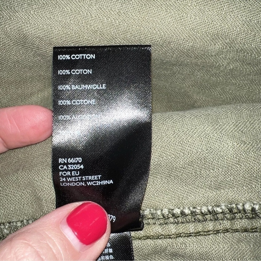 NWT- Free People Forever Free Cotton Tiered Jacket Military Green 💯 Cotton - Picture 9 of 12